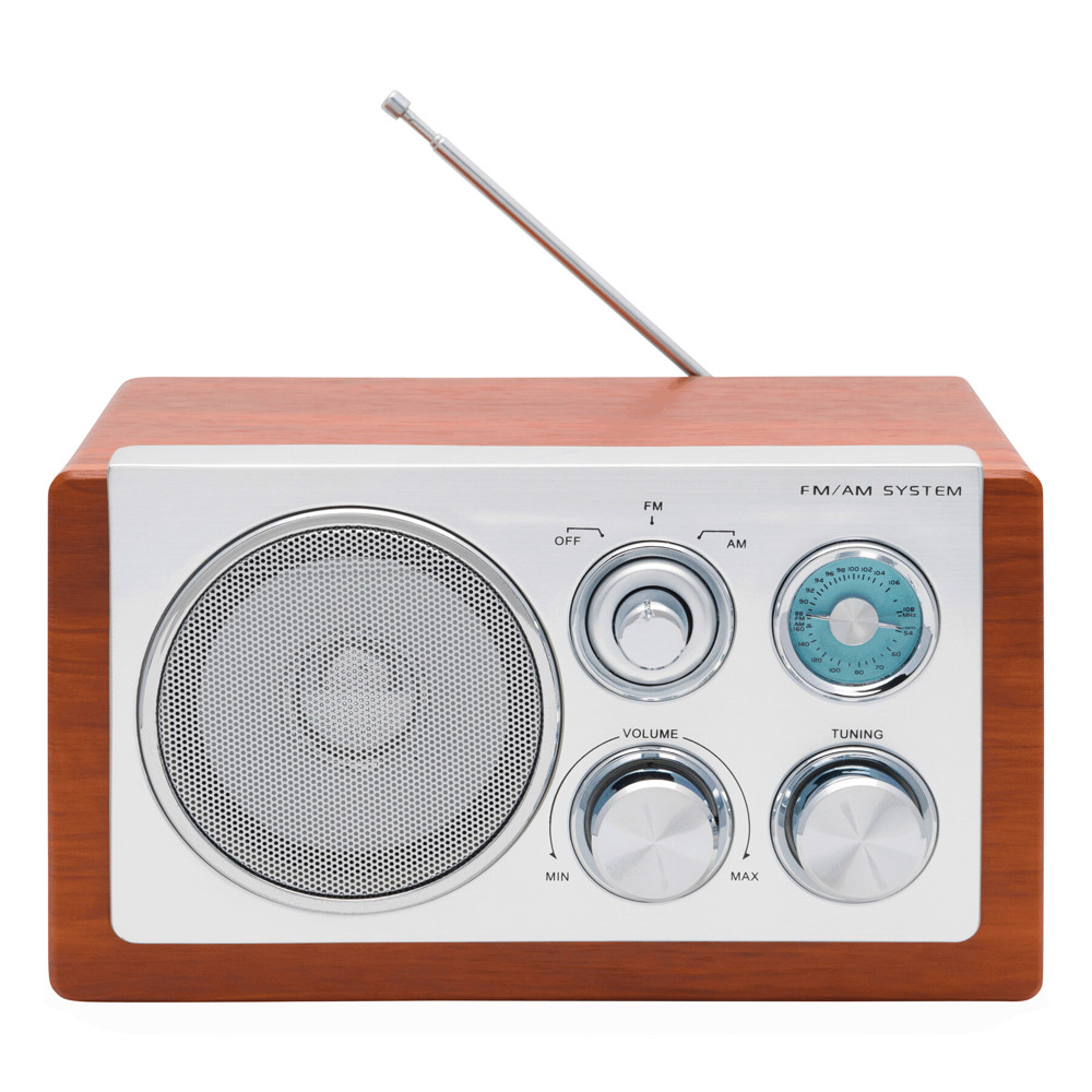 CLASSIC - Houten design AM/FM radio - voor bedrijven en relatiegeschenken