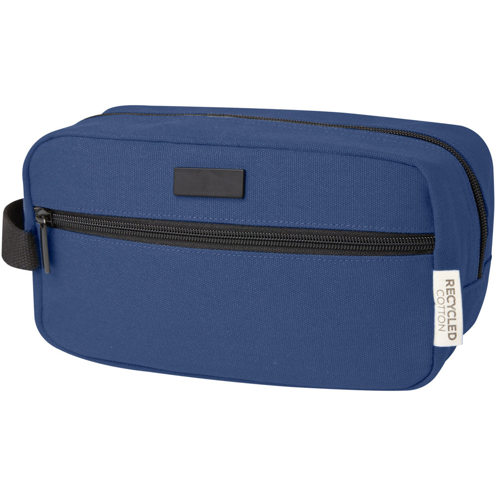 Joey GRS gerecycled canvas reisetui voor accessoires 3,5 l - voor bedrijven en relatiegeschenken - Marineblauw