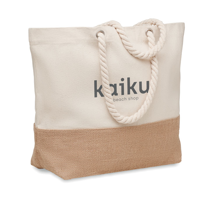 PANTAI - Canvas strandtas 280 gr/m² - bedrukt of onbedrukt verkrijgbaar