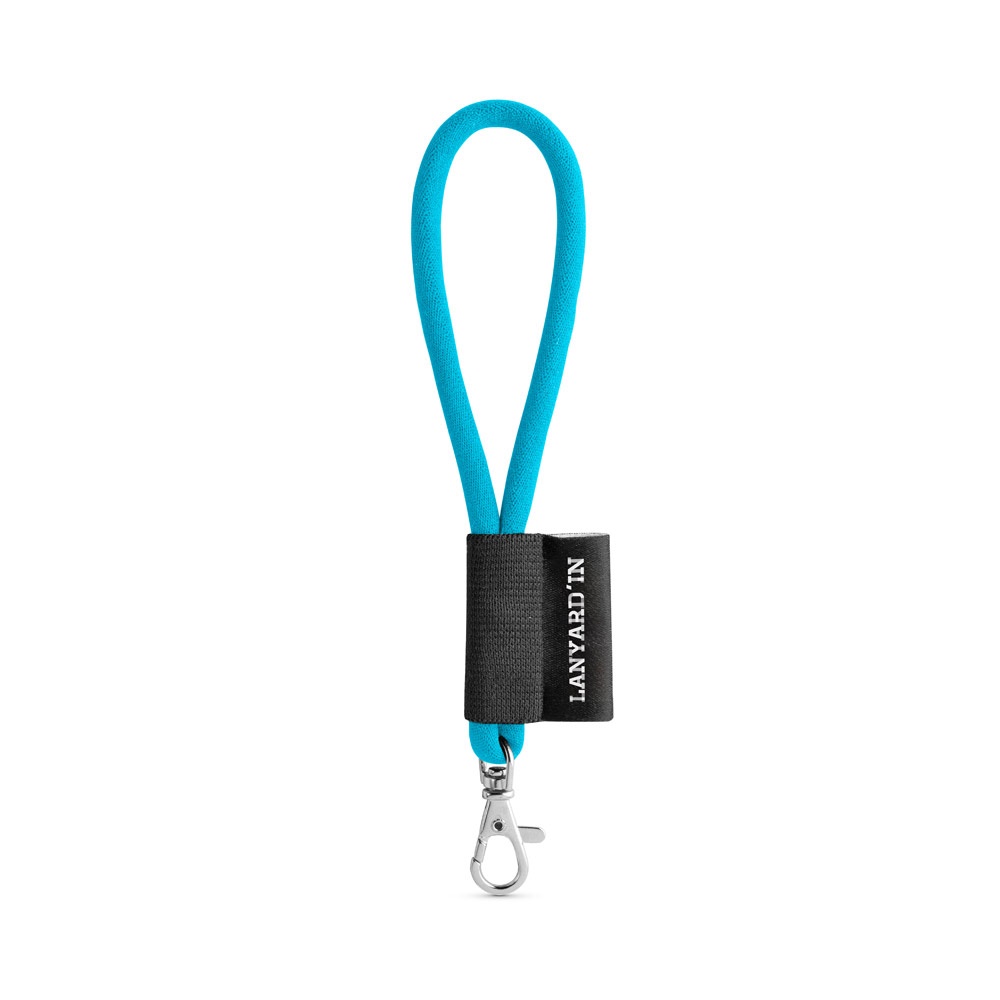 75090. Lanyard Tube Short Set. Standaard modellen - voor bedrijven en relatiegeschenken - 304 - Licht blauw