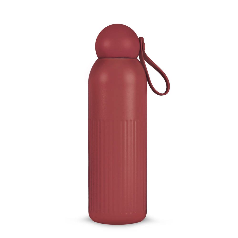 Sagaform Tekla stalen fles (gerecycled) 500 ml - kopen of bedrukken - Donker Rood