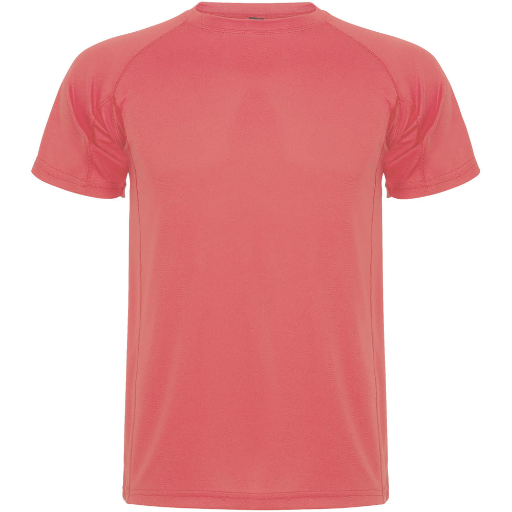 Montecarlo sportshirt met korte mouwen voor heren - met logo of onbedrukt bestellen - Fluorkoraal