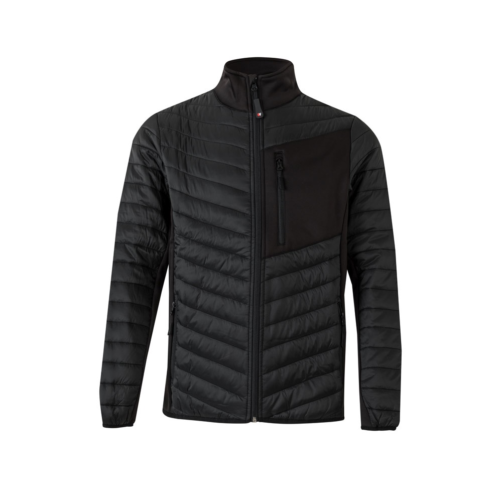 VL RAIJIN. Gewatteerd jack (265g/m²) van polyester (100%) - voor bedrijven en relatiegeschenken - Zwart