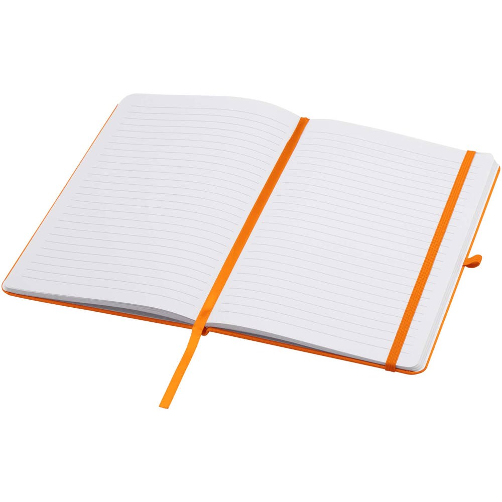 Teak A5 gerecycled notitieboek met harde kaft en gelinieerde pagina's