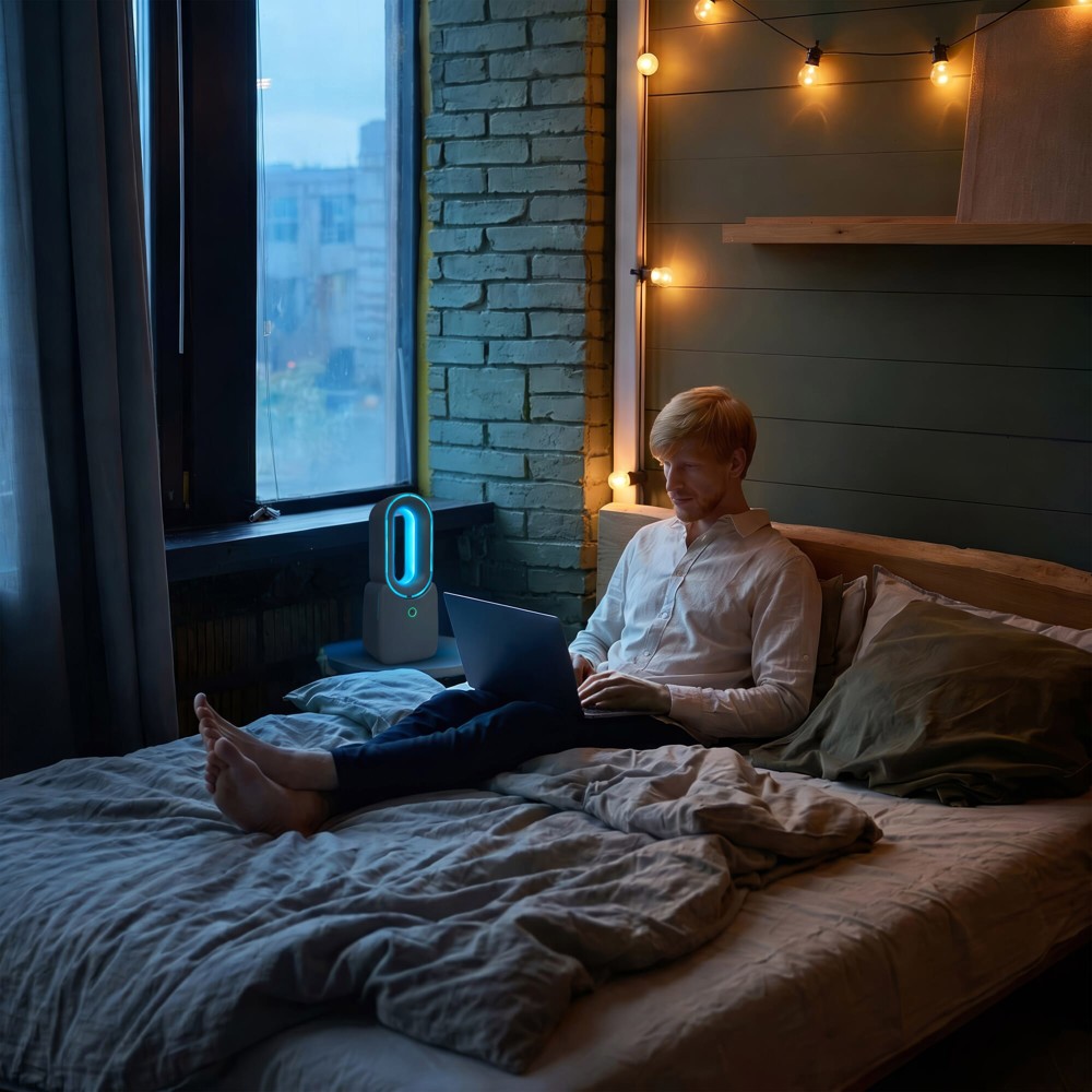 inSide Out Bladeless Soft Wind Fan Brislux met LED-verlichting 