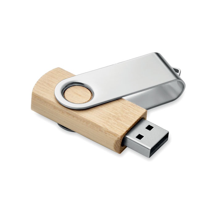 TECHMATE BAMBOO - Techmate bamboe USB 16GB - met logo of onbedrukt bestellen