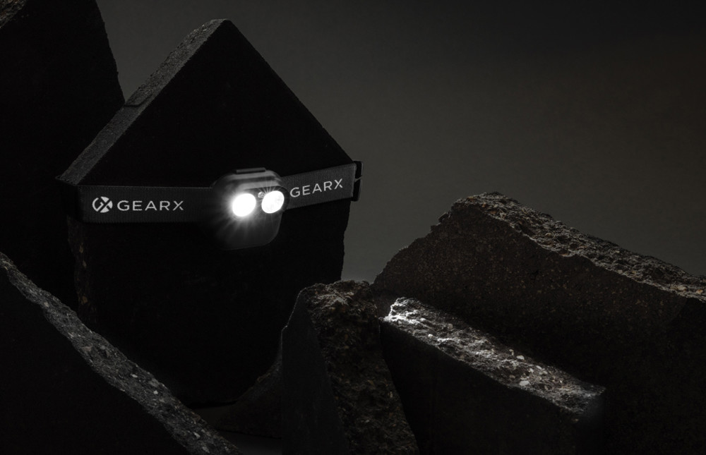 Gear X RCS recycled plastic hoofd lamp met motion sensor