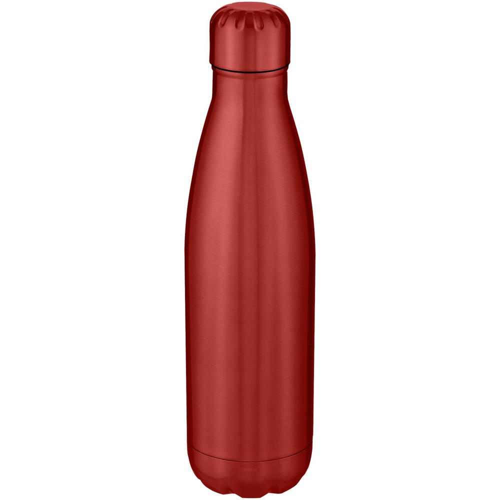 Cove vacuüm geïsoleerde roestvrijstalen fles van 500 ml - voor bedrijven en relatiegeschenken - Rood