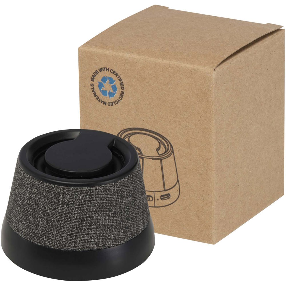 Horna magnetische draadloze speaker van 3 W van gerecycled plastic - voor bedrijven en relatiegeschenken