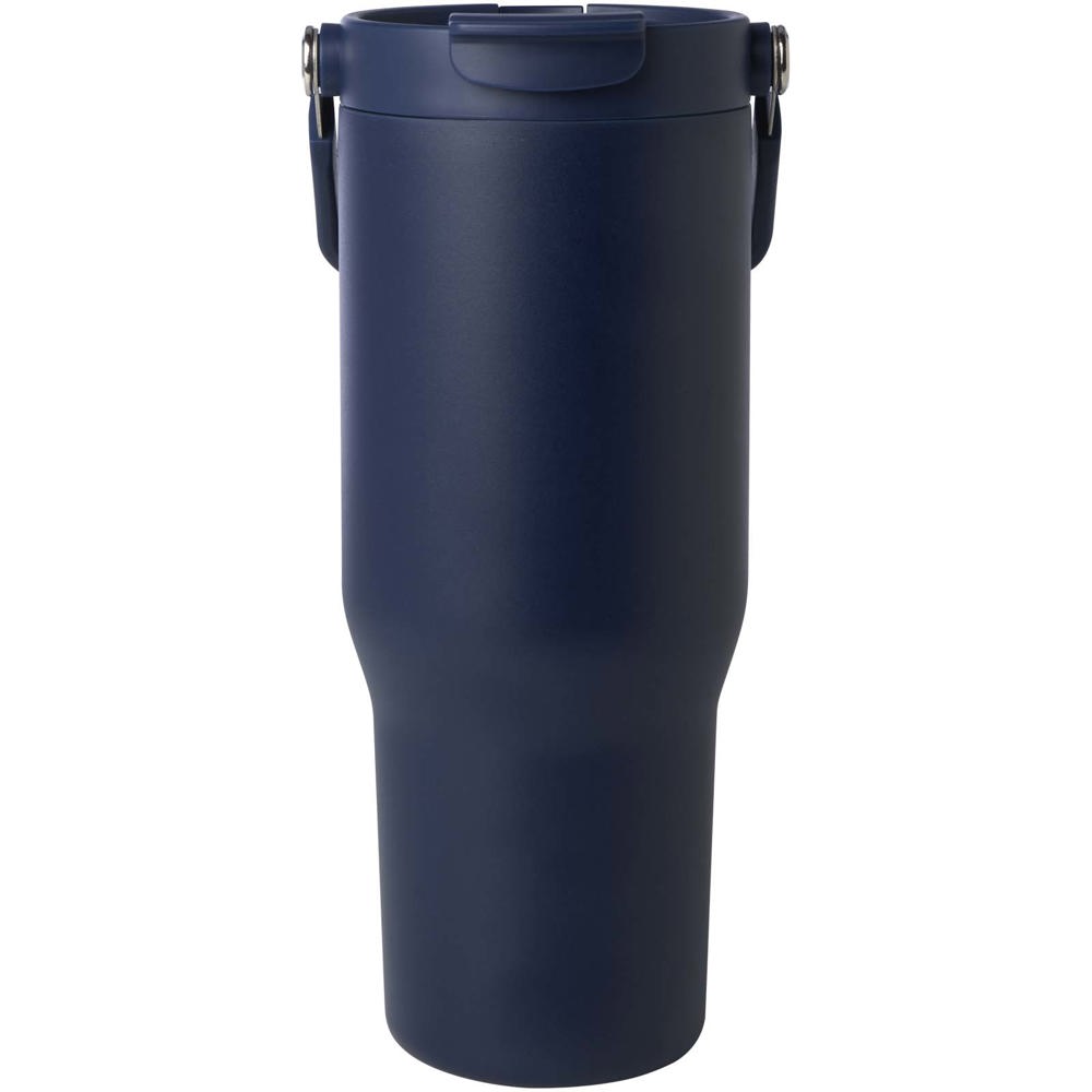 Bronx 900 ml RCS gecertificeerde, vacuüm geïsoleerde beker van gerecycled roestvrij staal en koper met deksel met dubbele fun