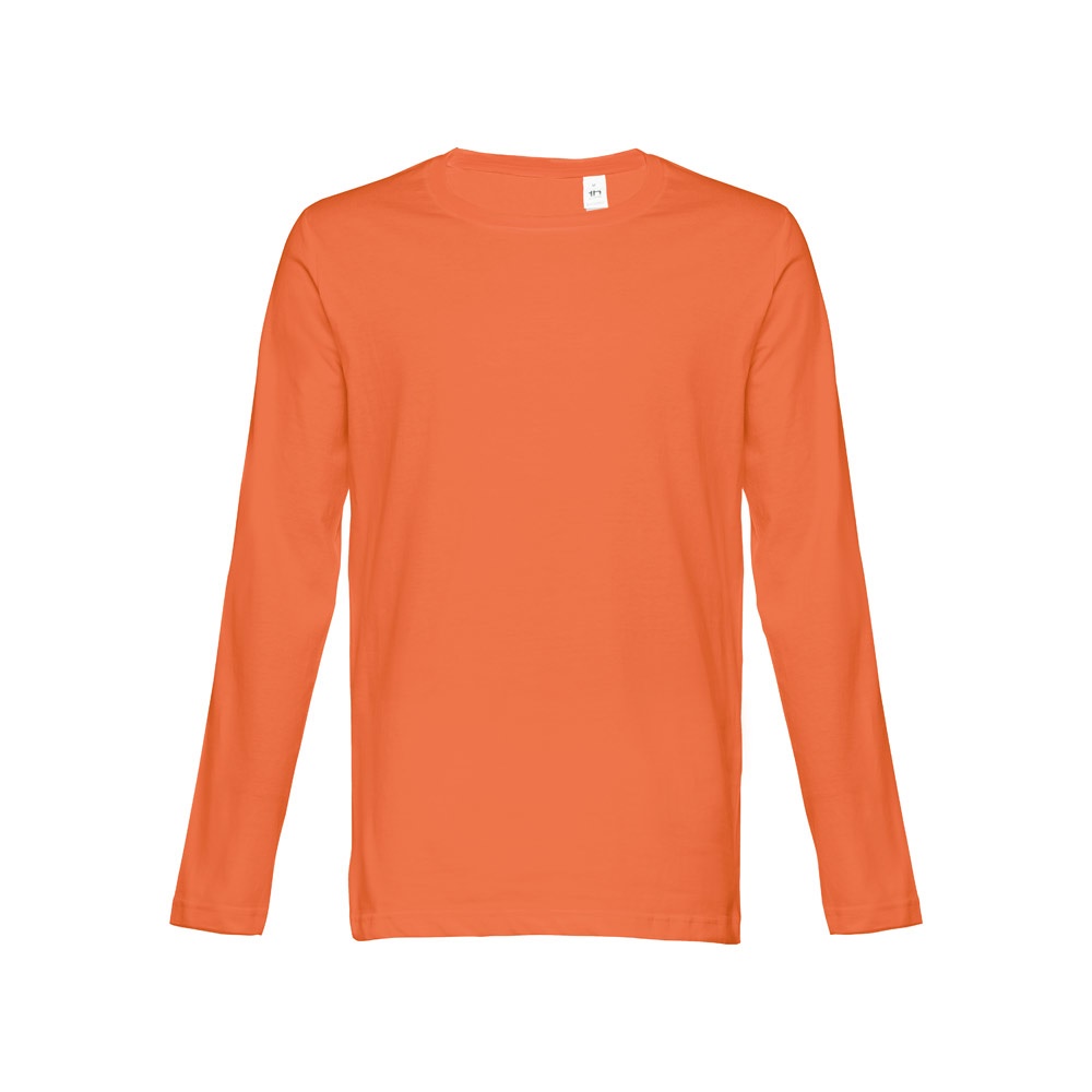 THC BUCHAREST. T-shirt met lange mouwen voor mannen - met logo of onbedrukt bestellen - Terracotta