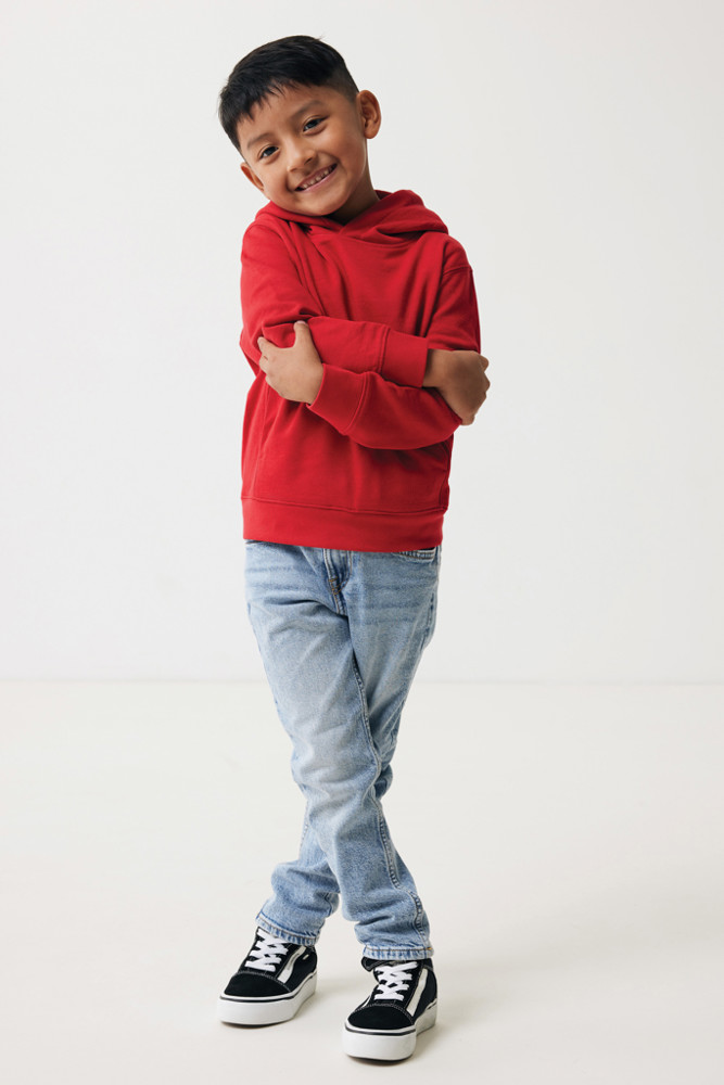 IQONIQ Yengo kids recycled katoen hoodie met steekzakken