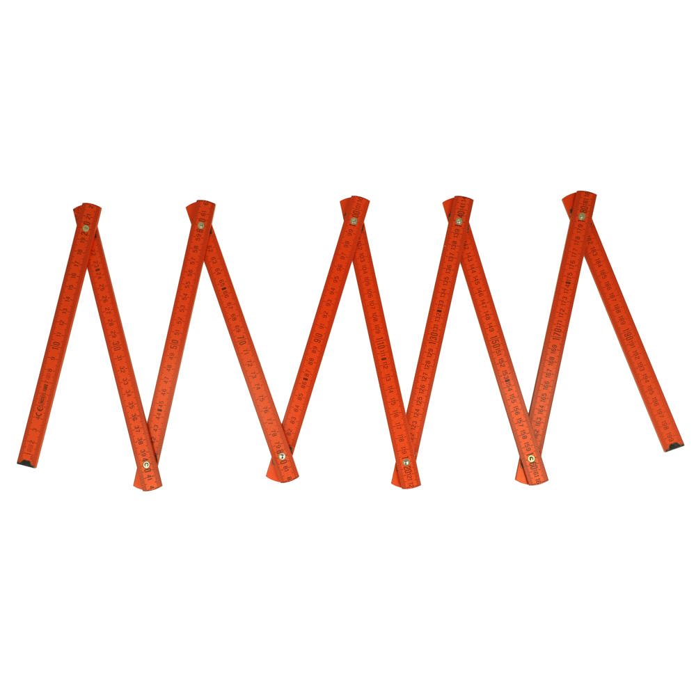 Duimstok hout 2m premium gekleurd - met logo of onbedrukt bestellen - Oranje