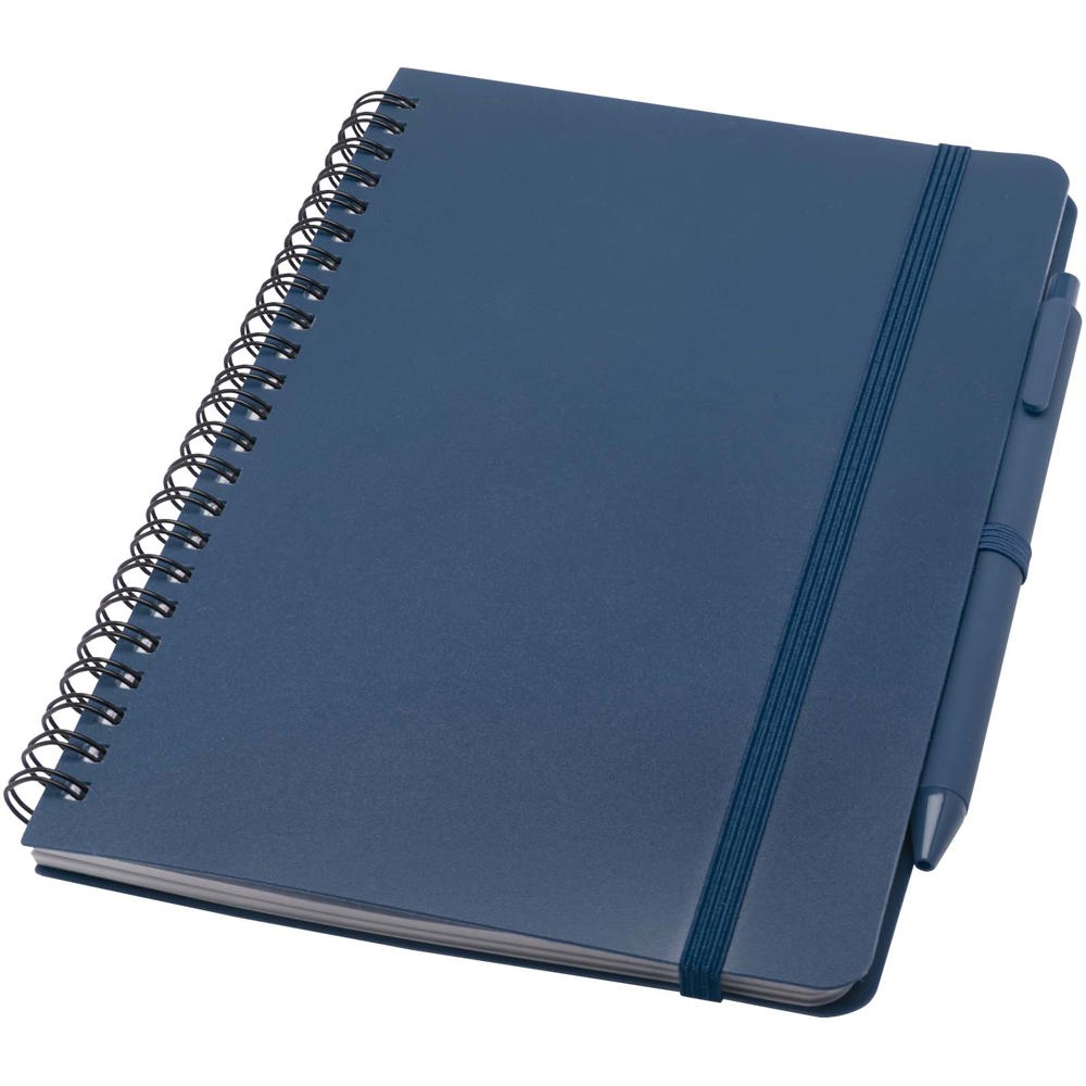 Thalaasa A5 ocean-bound hardcover notitieboek met balpen (zwarte inkt) - kopen of bedrukken - Oceaanblauw