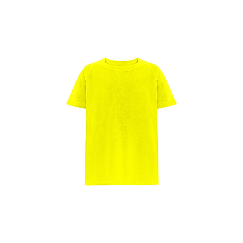 THC MOVE KIDS. Technisch T-shirt met korte mouwen in polyester voor kinderen - met logo of onbedrukt bestellen - Hexachrome geel