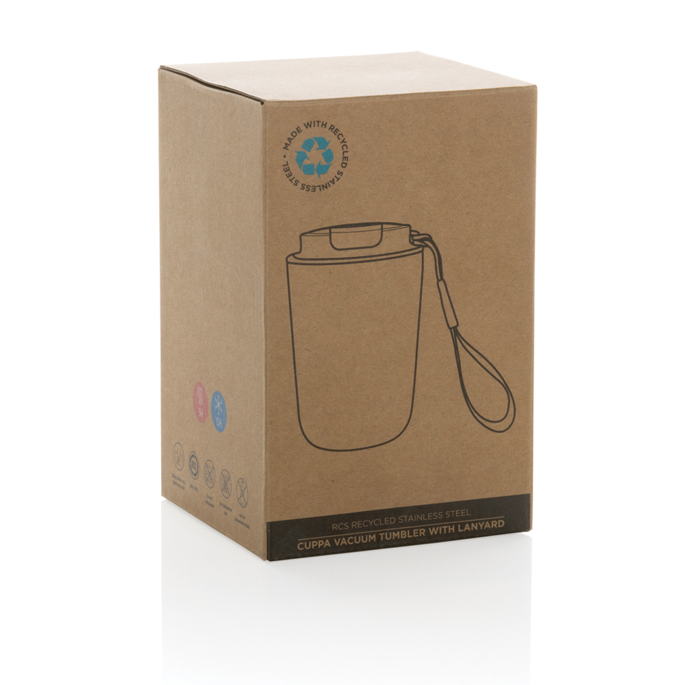 Cuppa RCS gerecycled rvs vacuümbeker met koord