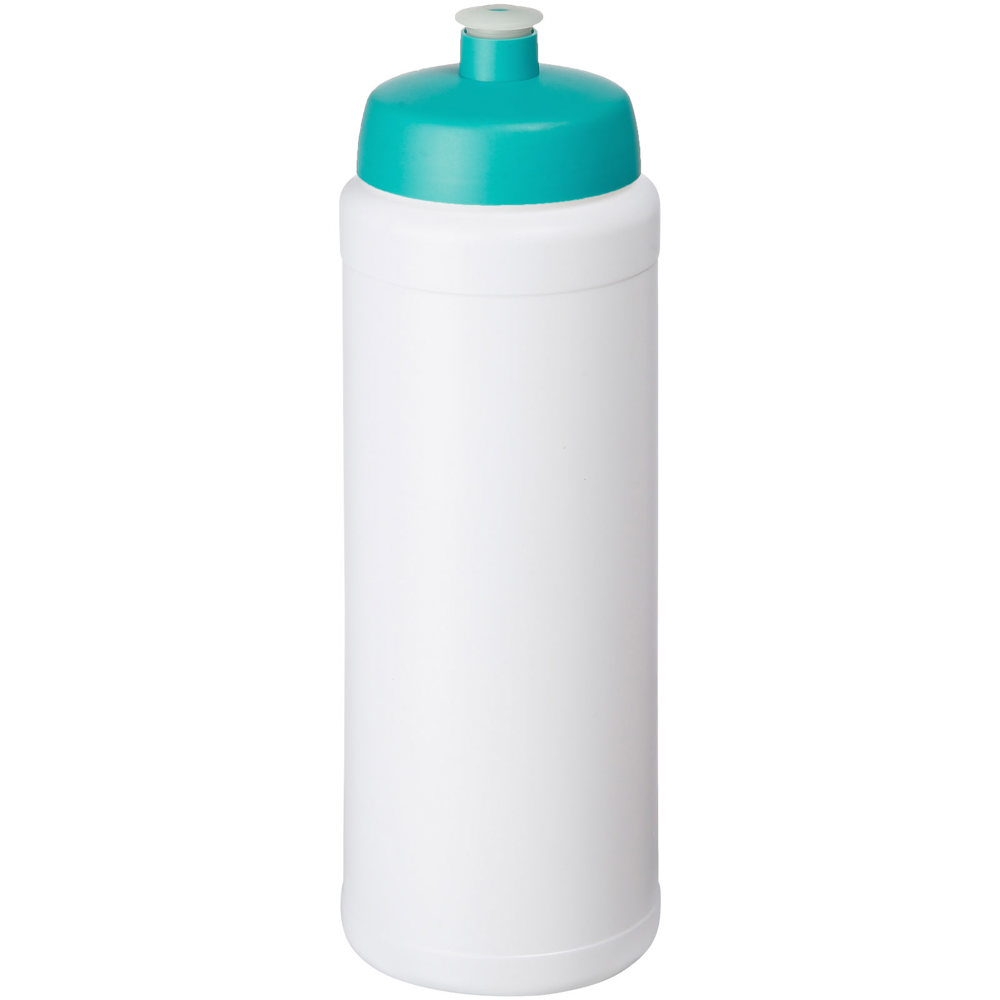 Baseline® Plus grip 750 ml sportfles met sportdeksel - bedrukt of onbedrukt verkrijgbaar - Wit, Aqua