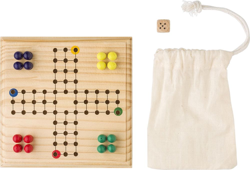 Houten ludo spel Yasir - met logo of onbedrukt bestellen