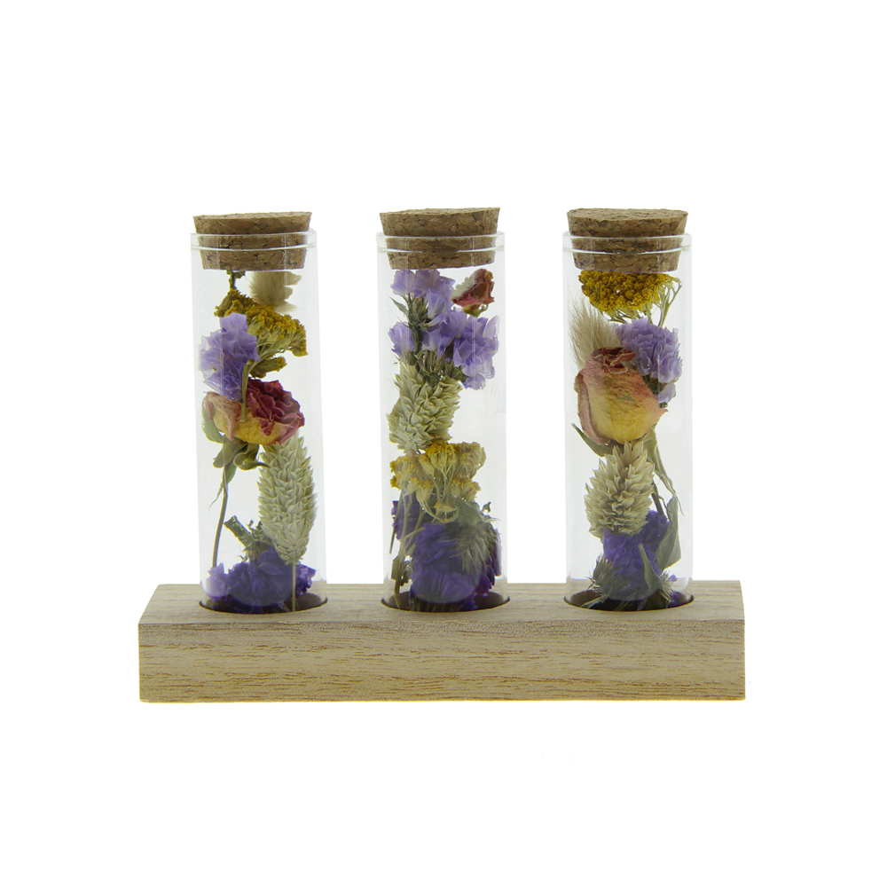 Dried Flowers - Trio tube & wood - kopen of bedrukken - Multicolor