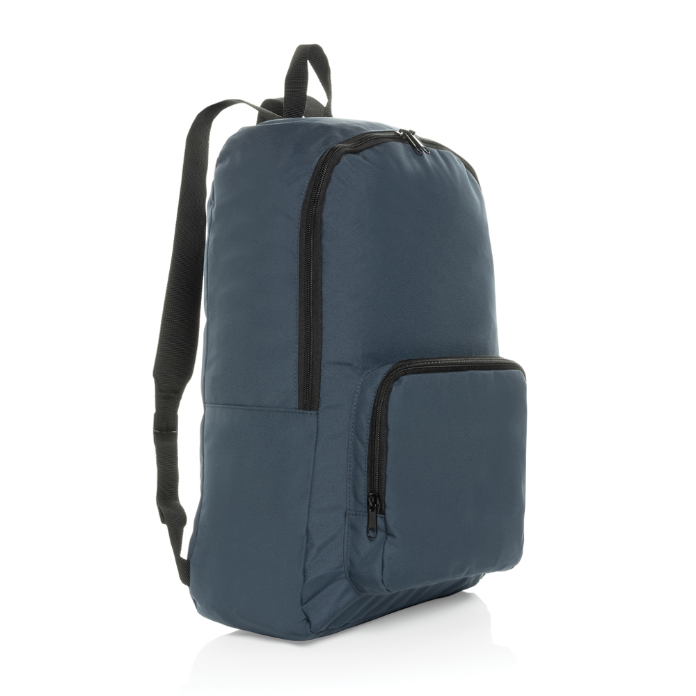 Dillon AWARE™ RPET opvouwbare klassieke rugzak - voor bedrijven en relatiegeschenken - donkerblauw (± PMS 19-3932TCX)