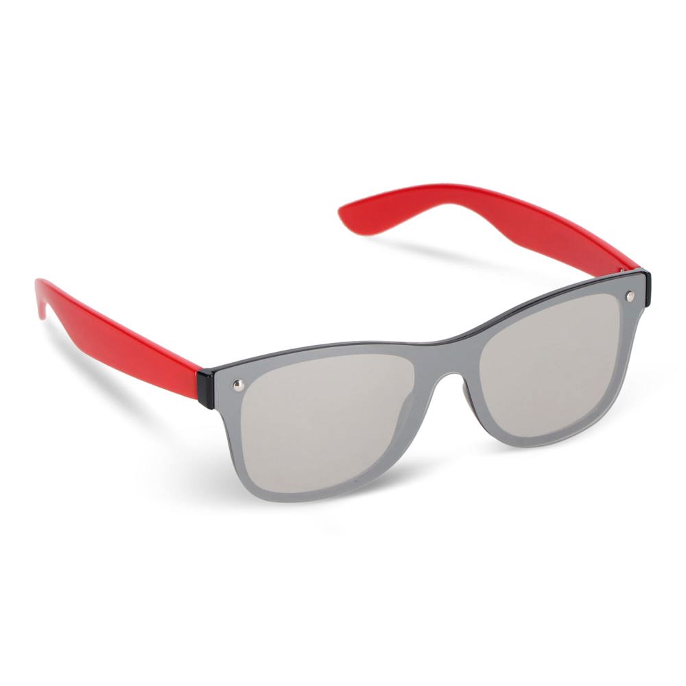 Justin R-PC zonnebril met spiegel uni-lens UV400 - kopen of bedrukken - Rood