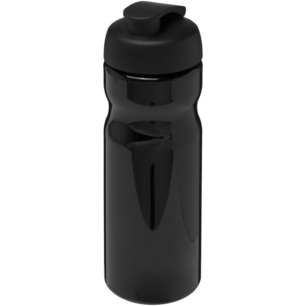 H2O Active® Base 650 ml sportfles met flipcapdeksel - voor bedrijven en relatiegeschenken - Zwart