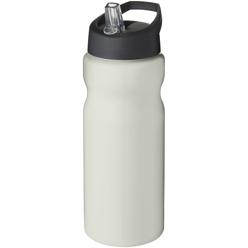 H2O Active® Eco Base 650 ml sportfles met tuitdeksel - bedrukt of onbedrukt verkrijgbaar - Ivoorwit, Zwart