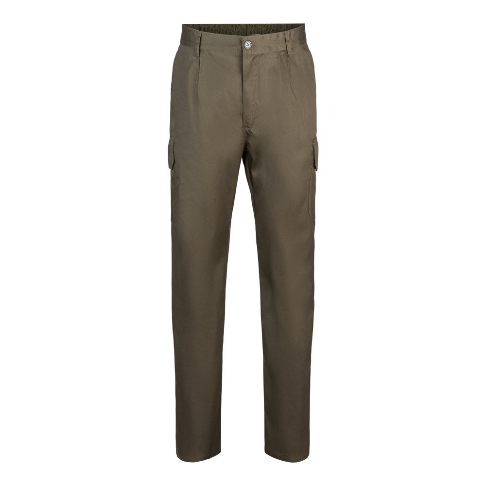 VL MABON. Multi-pocket keperstof broek (200g/m²), van katoen (35%) en polyester (65%) - met logo of onbedrukt - Olijfgroen