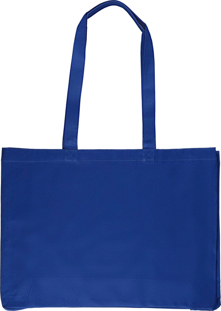 Katoen (220 gsm) boodschappentas Isaac - kopen of bedrukken - blauw