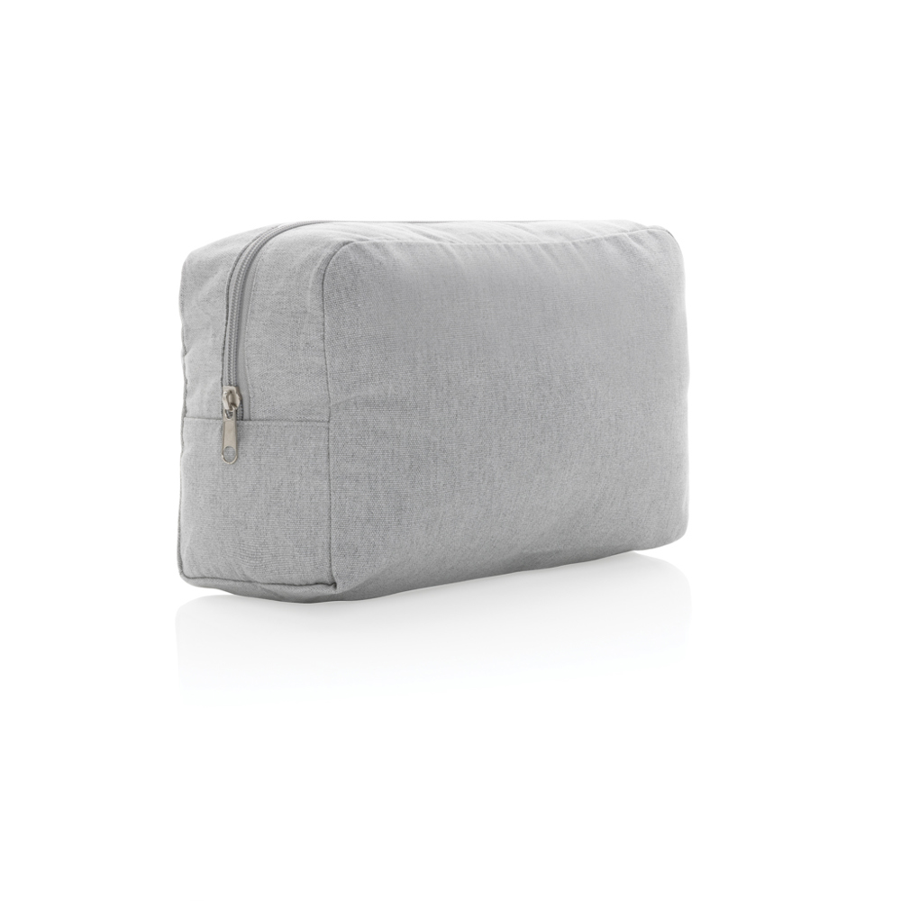 Impact Aware™ 285 gsm rcanvas toilettas ongeverfd - voor bedrijven en relatiegeschenken - grijs (± PMS 427)