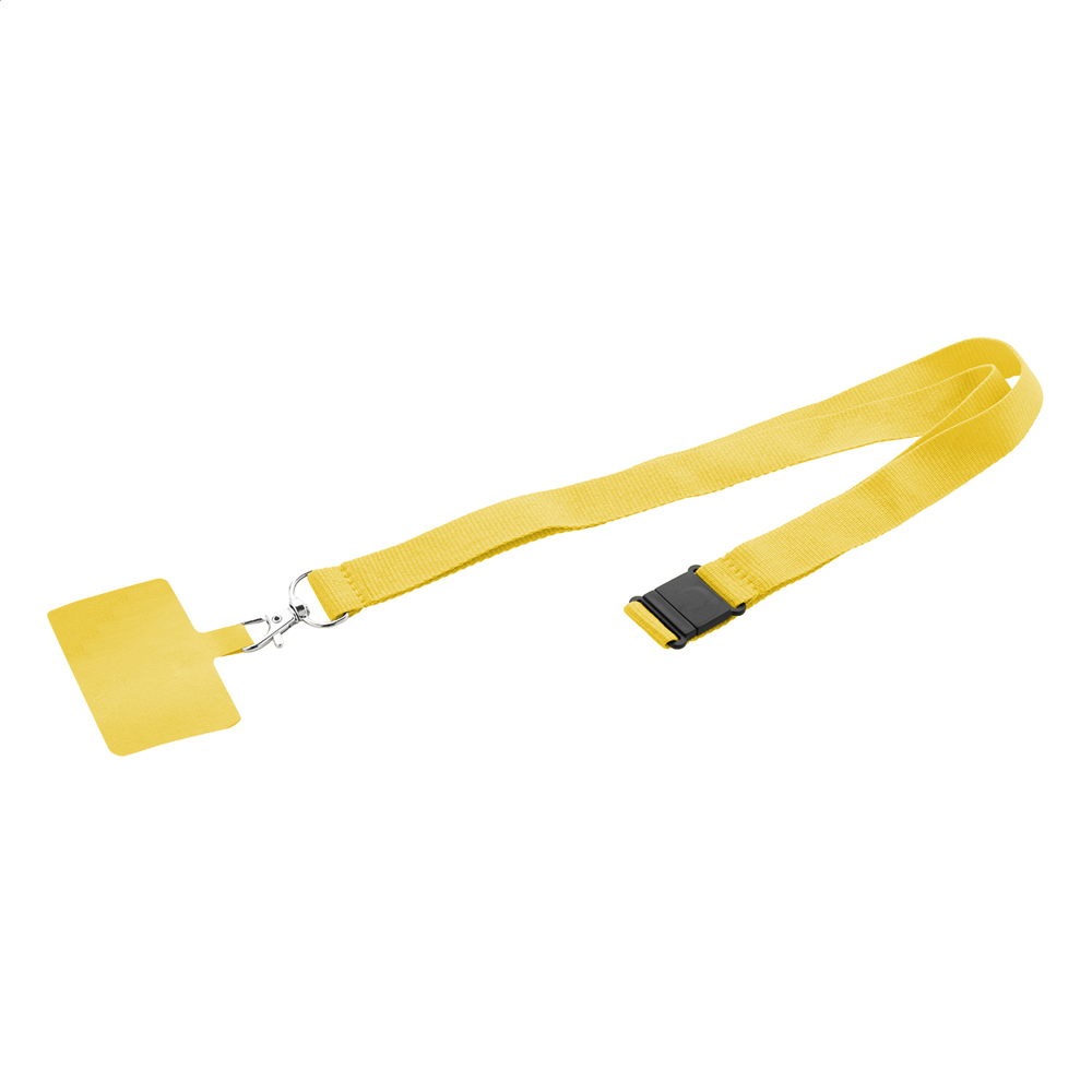 Revent Call - RPET mobiele houder lanyard - kopen of bedrukken - geel