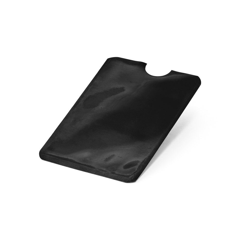 MEITNER. RFID-blokkerende aluminium kaarthouder - met logo of onbedrukt bestellen - zwart