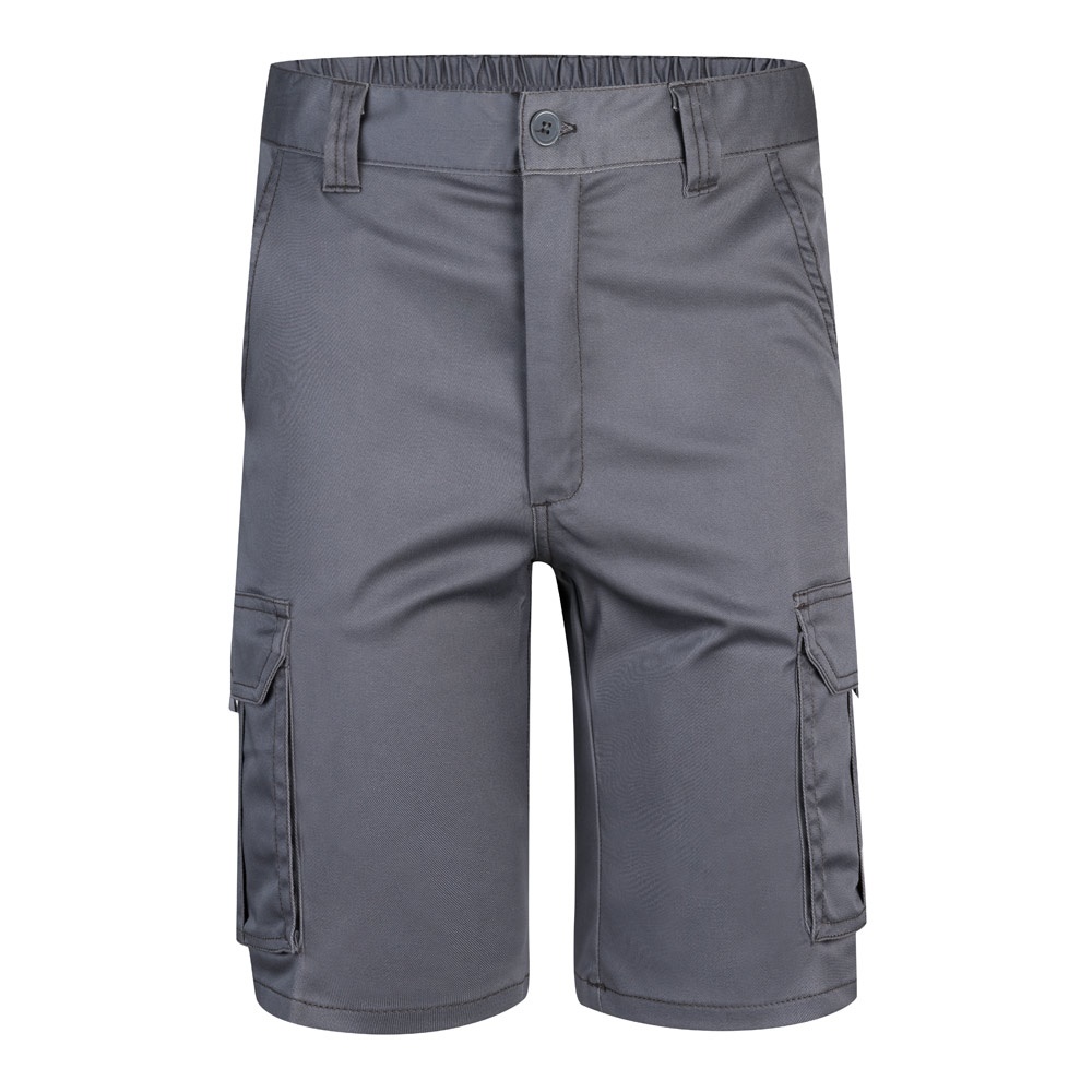 VL HEBE. Stretch bermuda met meerdere zakken (240g/m²), van katoen (46%), EME (38%) en polyester (16%) - Grijs