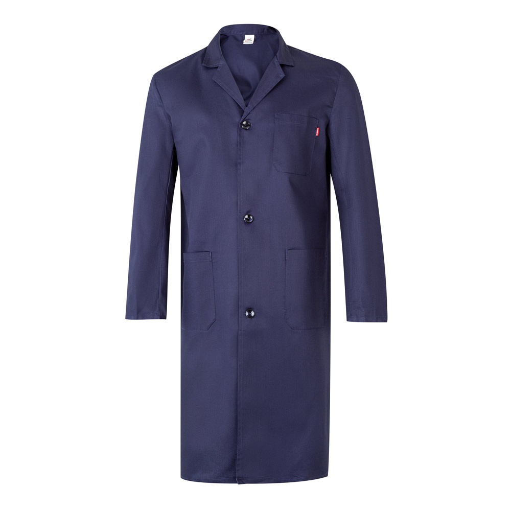 VL DANU. Keper blouse (175g/m²), van katoen (35%) en polyester (65%) - voor bedrijven en relatiegeschenken - blauw