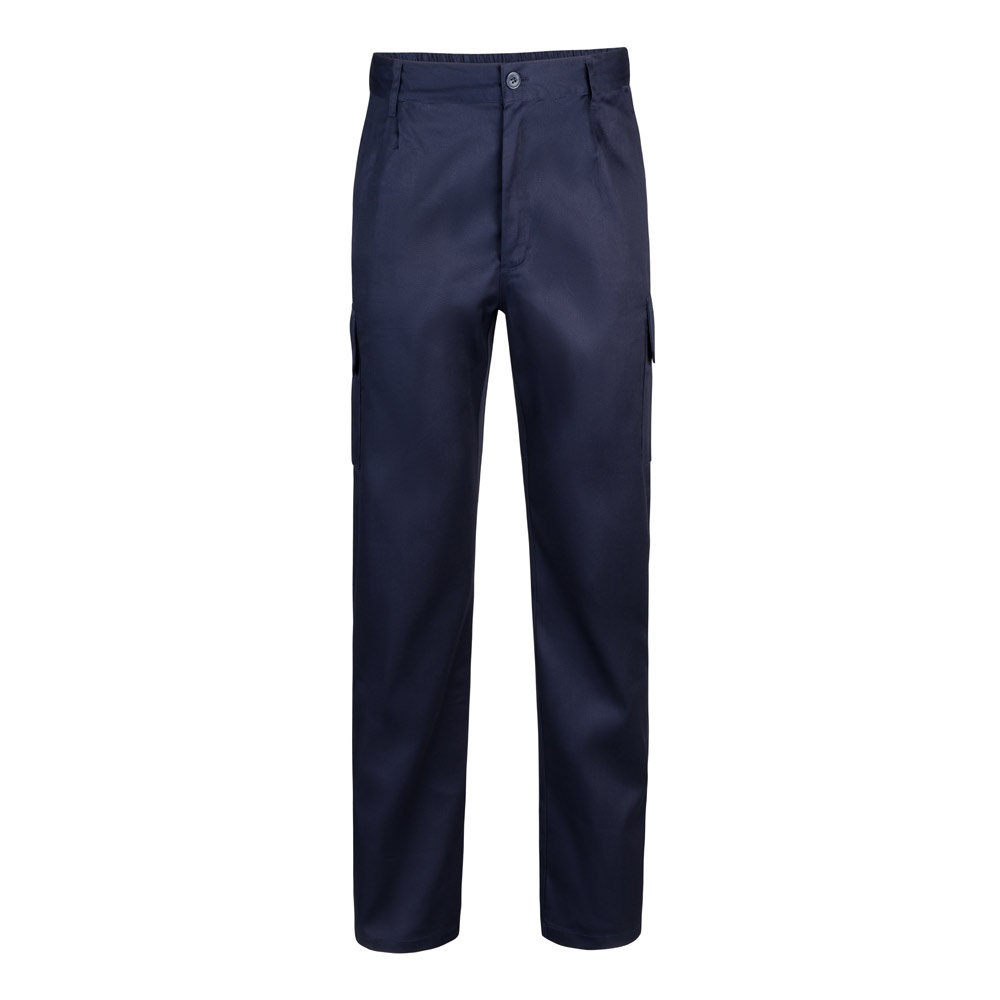 VL MABON. Multi-pocket keperstof broek (200g/m²), van katoen (35%) en polyester (65%) - met logo of onbedrukt - Marineblauw