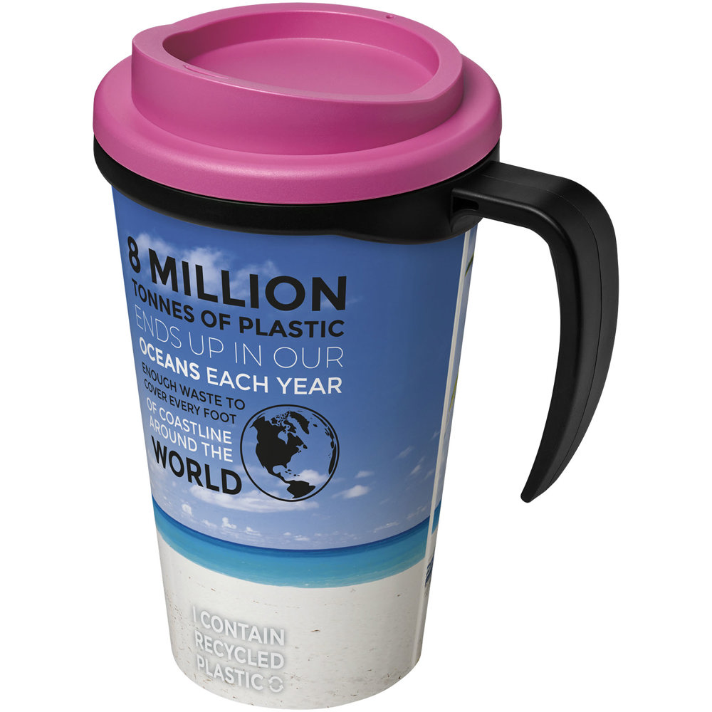 Brite Americano® grande 350 ml geïsoleerde beker - voor bedrijven en relatiegeschenken - Zwart, Roze