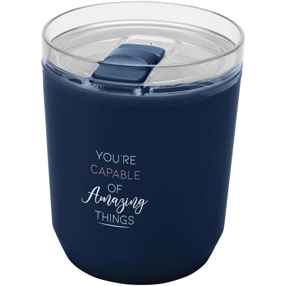 Hudson 180 ml dubbelwandige beker van gerecycled plastic