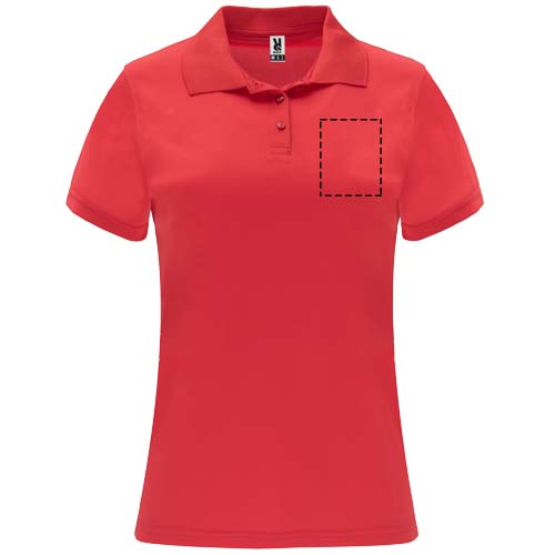 Monzha 150 g/m² sportpolo met korte mouwen voor dames