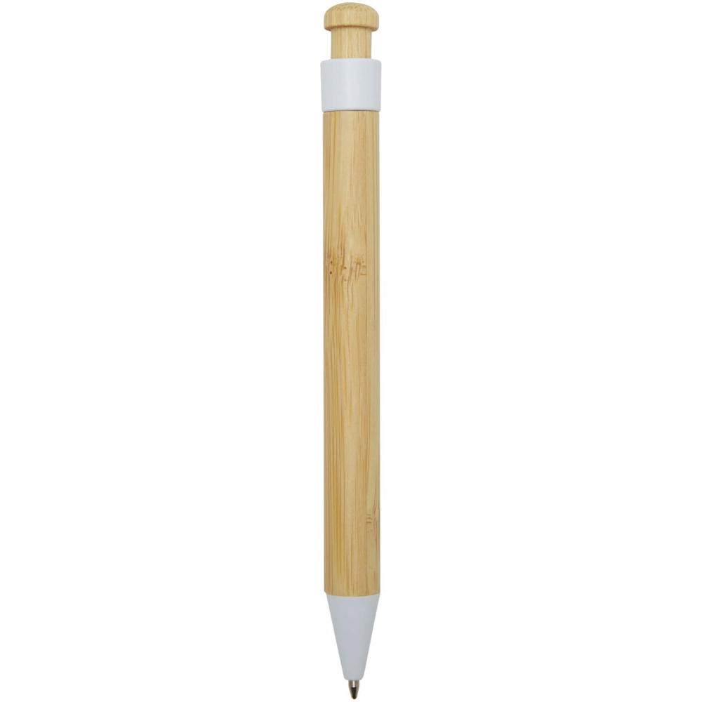 Rattan balpen van bamboe en gerecycled plastic (zwarte inkt)