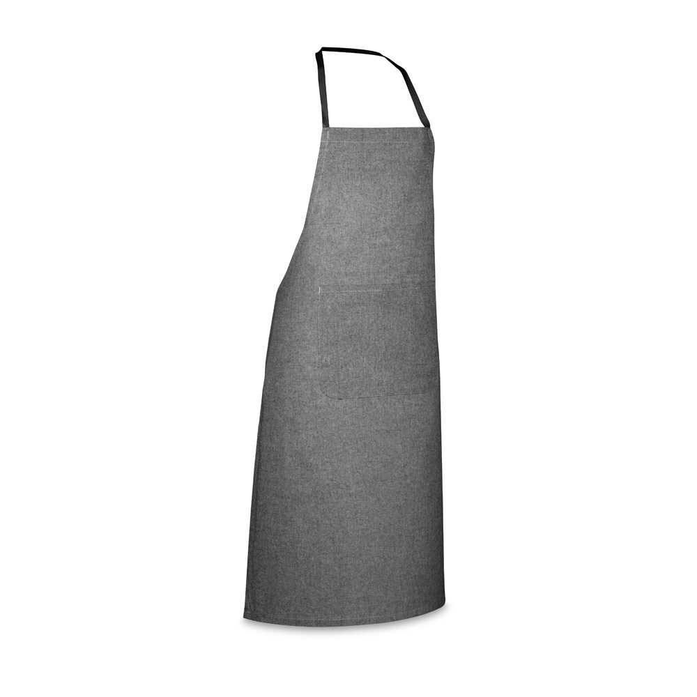 ZIMBRO. Schort met gerecycled katoen (140 g/m²) - kopen of bedrukken - Zwart