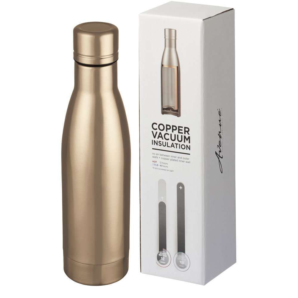 Vasa 500 ml koper vacuüm geïsoleerde fles - met logo of onbedrukt bestellen - Roségoud