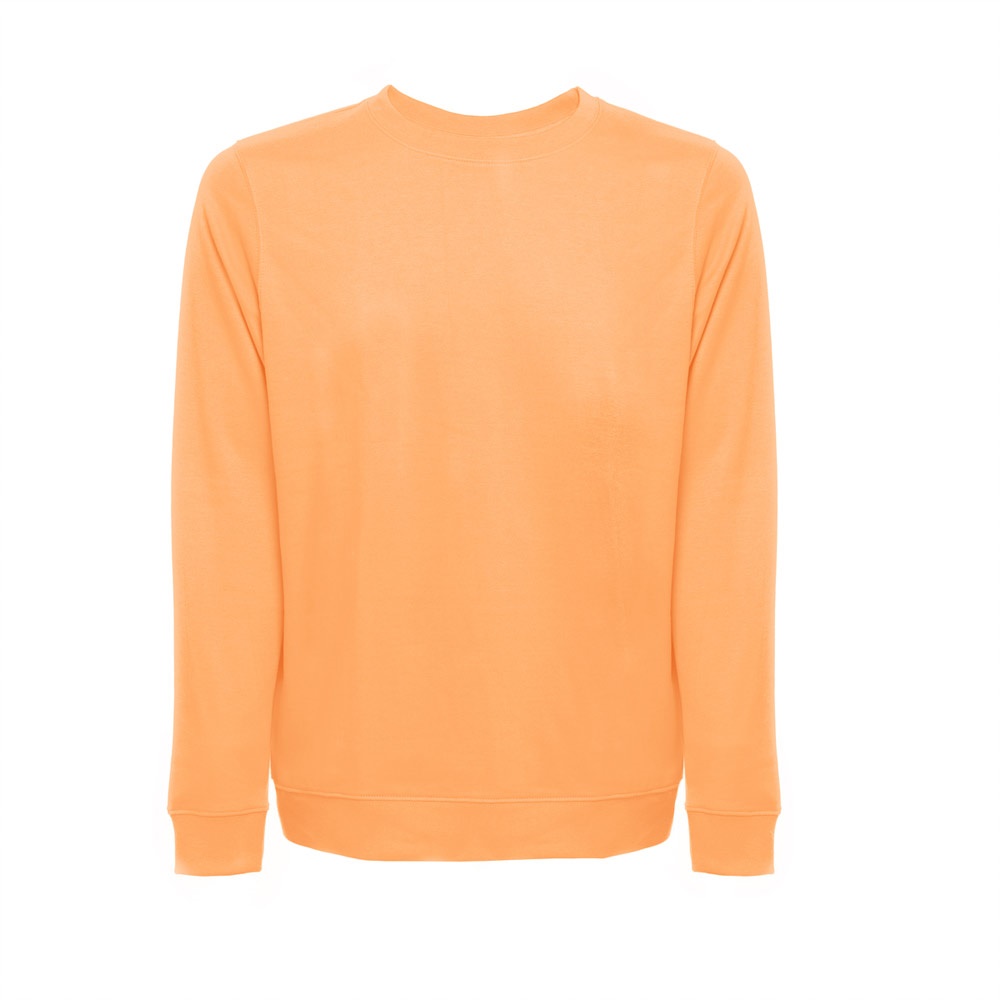THC COLOMBO. Sweatshirt (unisex) in Italiaanse badstof zonder sluiting - voor bedrijven en relatiegeschenken - Koraal oranje