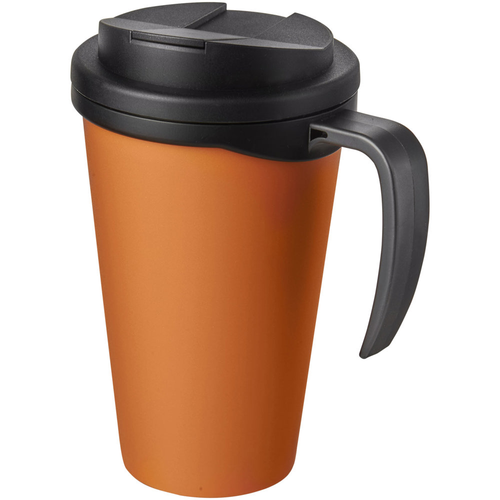 Americano® Grande 350 ml geïsoleerde beker - voor bedrijven en relatiegeschenken - Oranje, Zwart