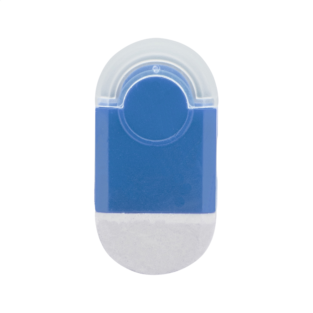 Pencix - puntenslijper/gum - voor bedrijven en relatiegeschenken - Blauw/Wit