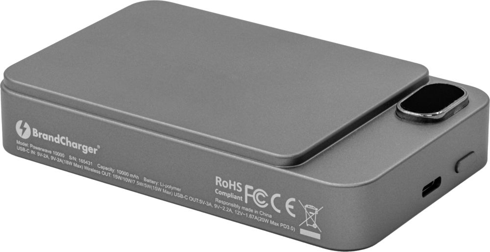 BrandCharger Powerwave 10.000 draadloze powerbank