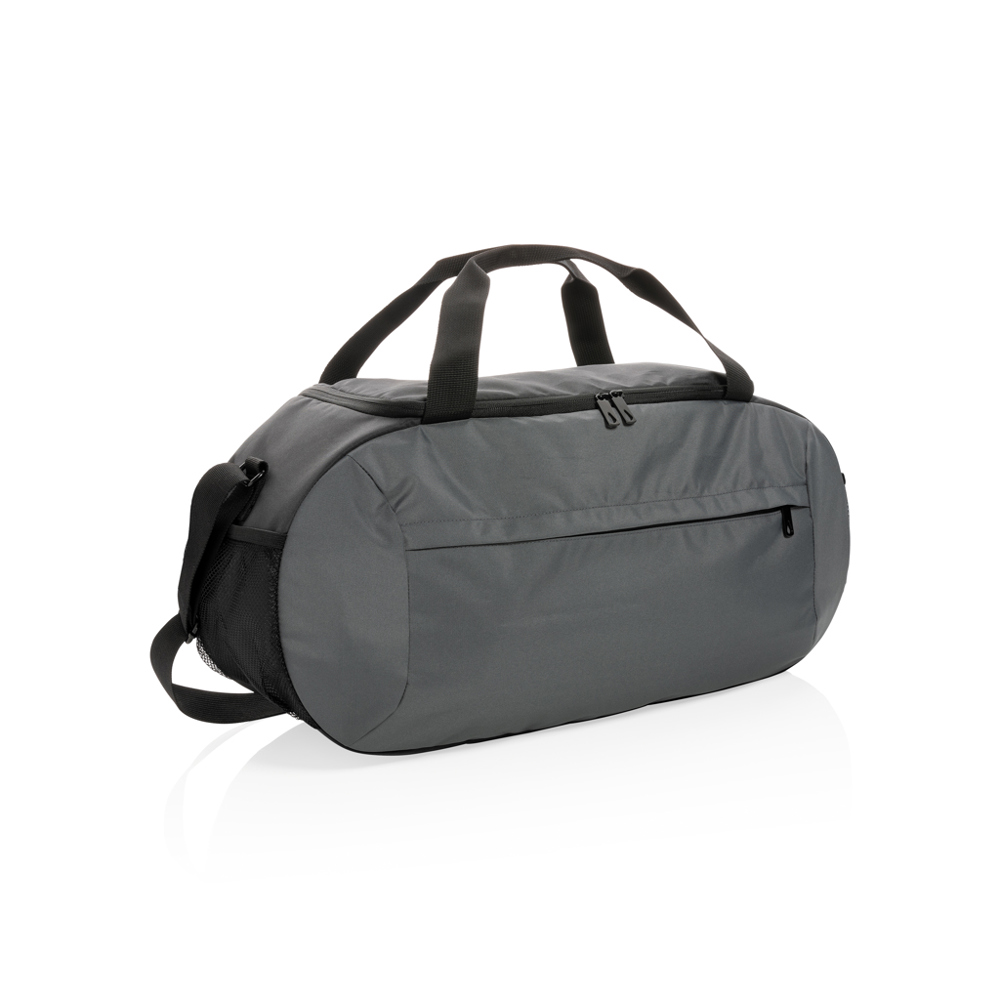 Impact AWARE™ RPET moderne sporttas - voor bedrijven en relatiegeschenken - antraciet (± PMS Cool Grey 11)