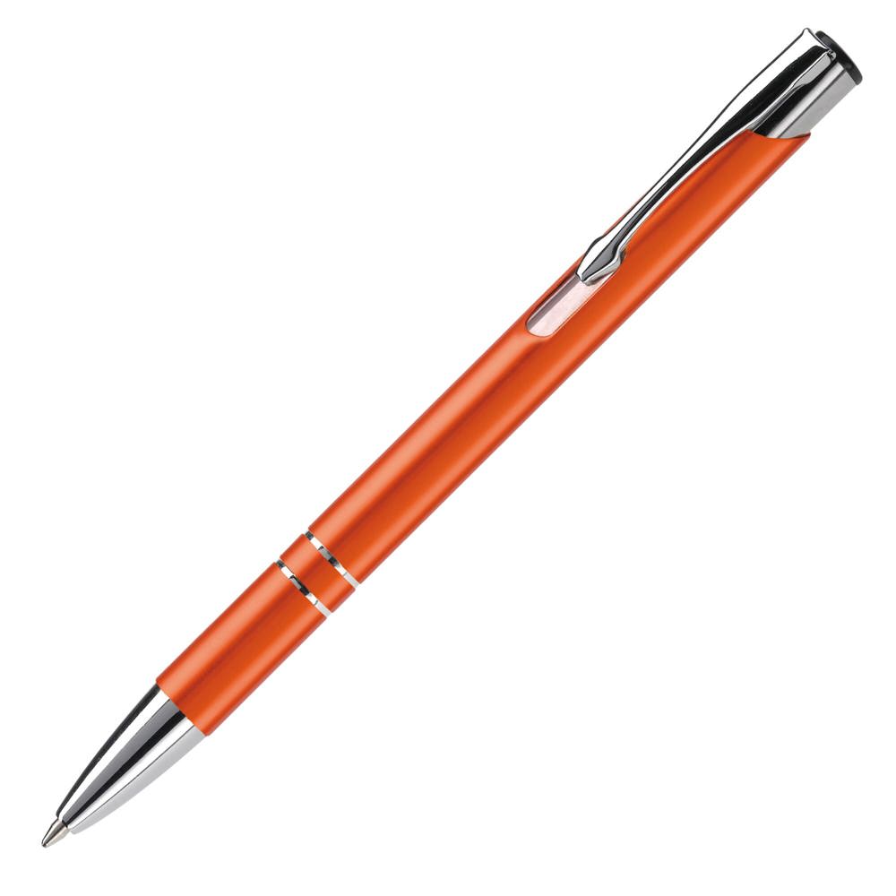 Balpen Alicante metaal - bedrukt of onbedrukt verkrijgbaar - Donker bruin / Oranje