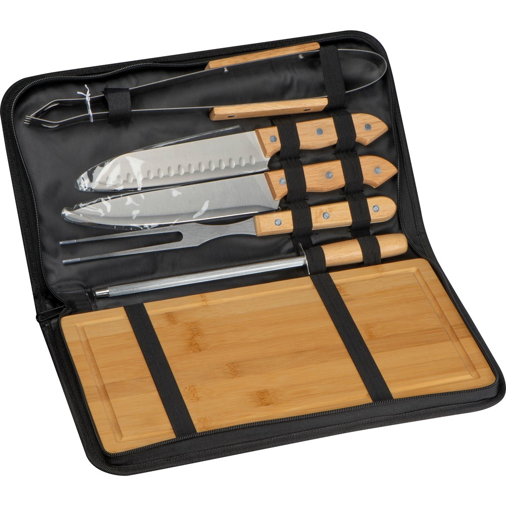 Barbeque set in etui met rits