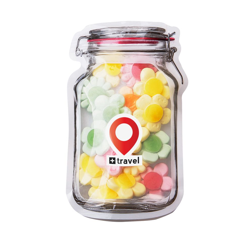 Mailing "weckpot" midi gevuld met snoep - met logo of onbedrukt bestellen - Transparant