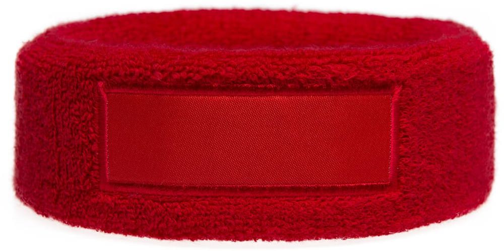 Hoofdband met label - bedrukt of onbedrukt verkrijgbaar - Rood (PMS 199c) / Rood